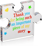 Valentines Gifts for Him, Her - 3.35"x 2.76" Acrylic Puzzle Stand with Printed Message - Birthday, Wedding for Boyfriend, Girlfriend - I Love You Presents for Husband, Wife