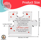 Valentines Gifts for Him, Her - 3.35"x 2.76" Acrylic Puzzle Stand with Printed Message - Birthday, Wedding for Boyfriend, Girlfriend - I Love You Presents for Husband, Wife