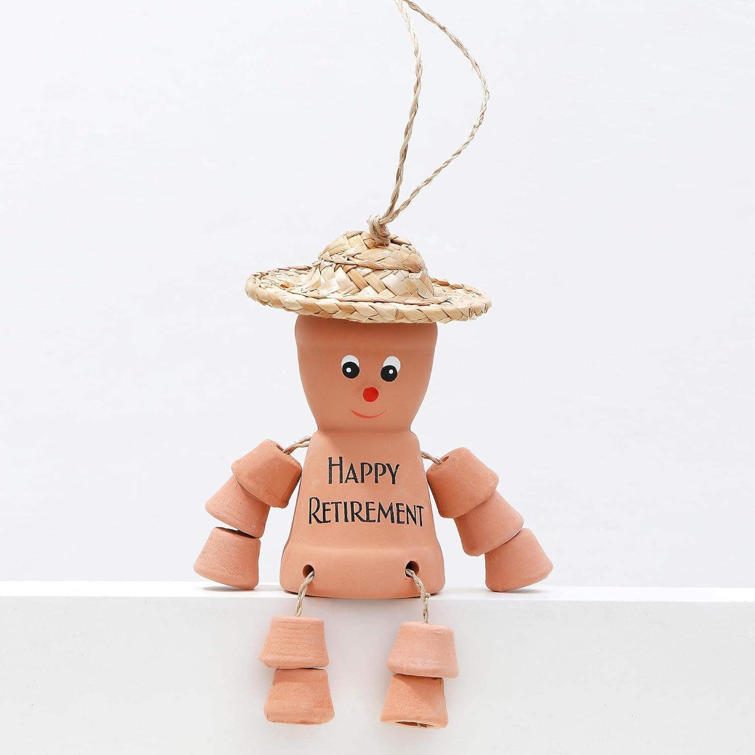 VELENTI Retirement Gifts for Women, Men - Happy Retirement Flower Pot Man - Lovely Retirement Gift for Family, Friends, Coworkers - Retirement Plant Pot Person - Cute Keepsake Gifts for Women, Men