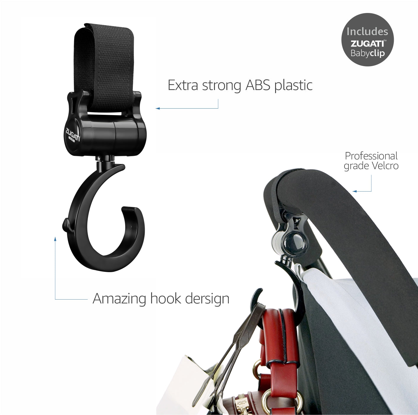 Sunveno 2-in-1 Universal Stroller Cup Holder with Phone Holder