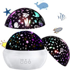 JBonest Star Night Light Projector 3 Films Nursery Projecting Lamp 360 Degree Rotating 8 Color Modes Lantern with USB Cable for Baby, Kid Bedroom Bedside Decor, White