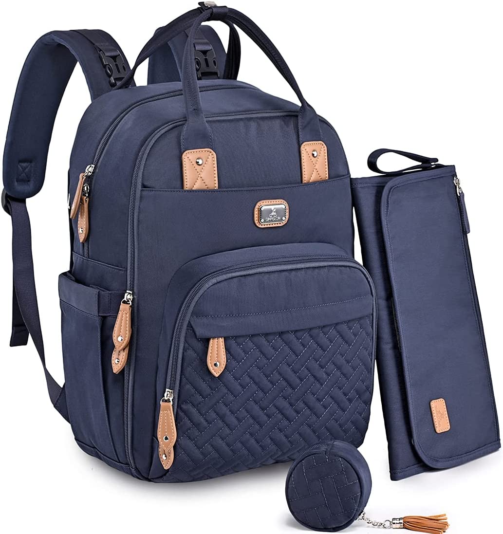 Navy blue diaper sales bag