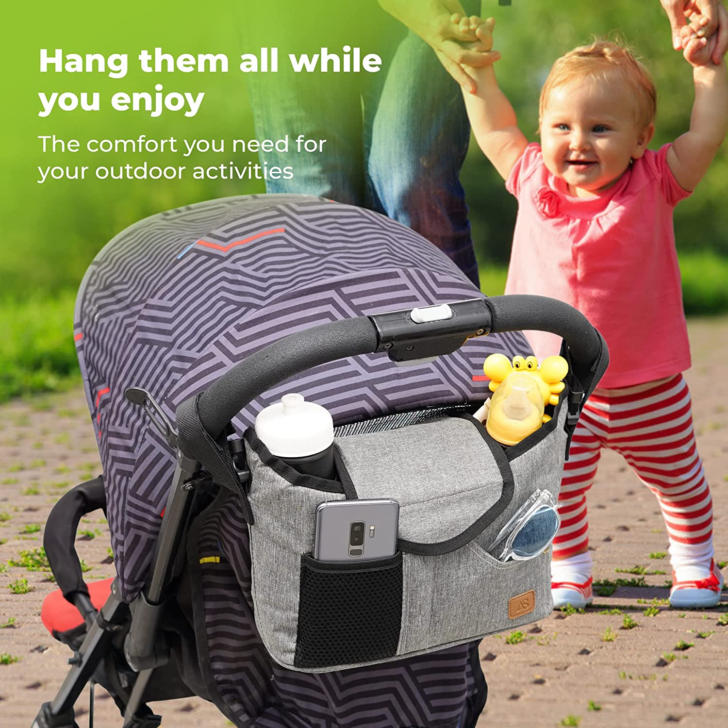 Grey pram organiser hotsell