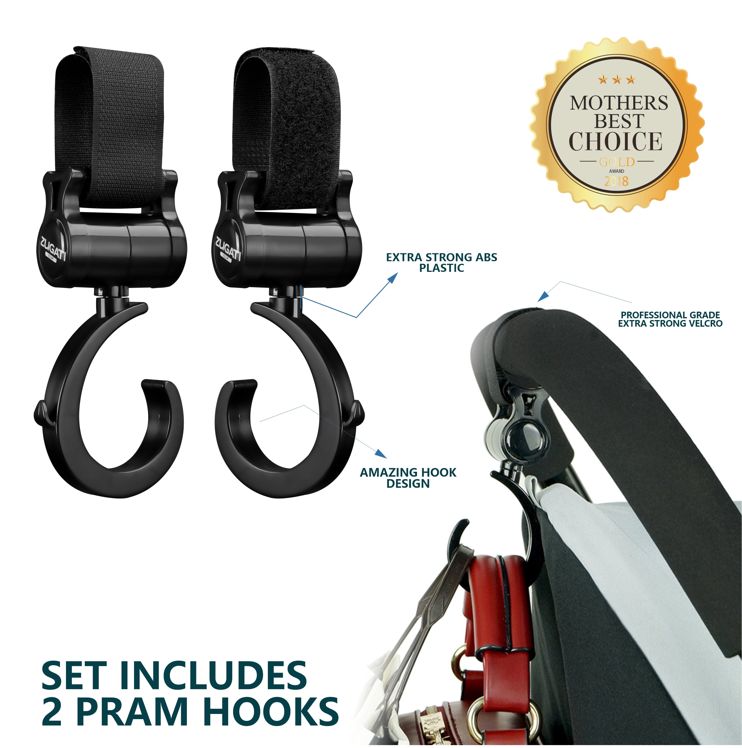 Clip on cup clearance holder for stroller