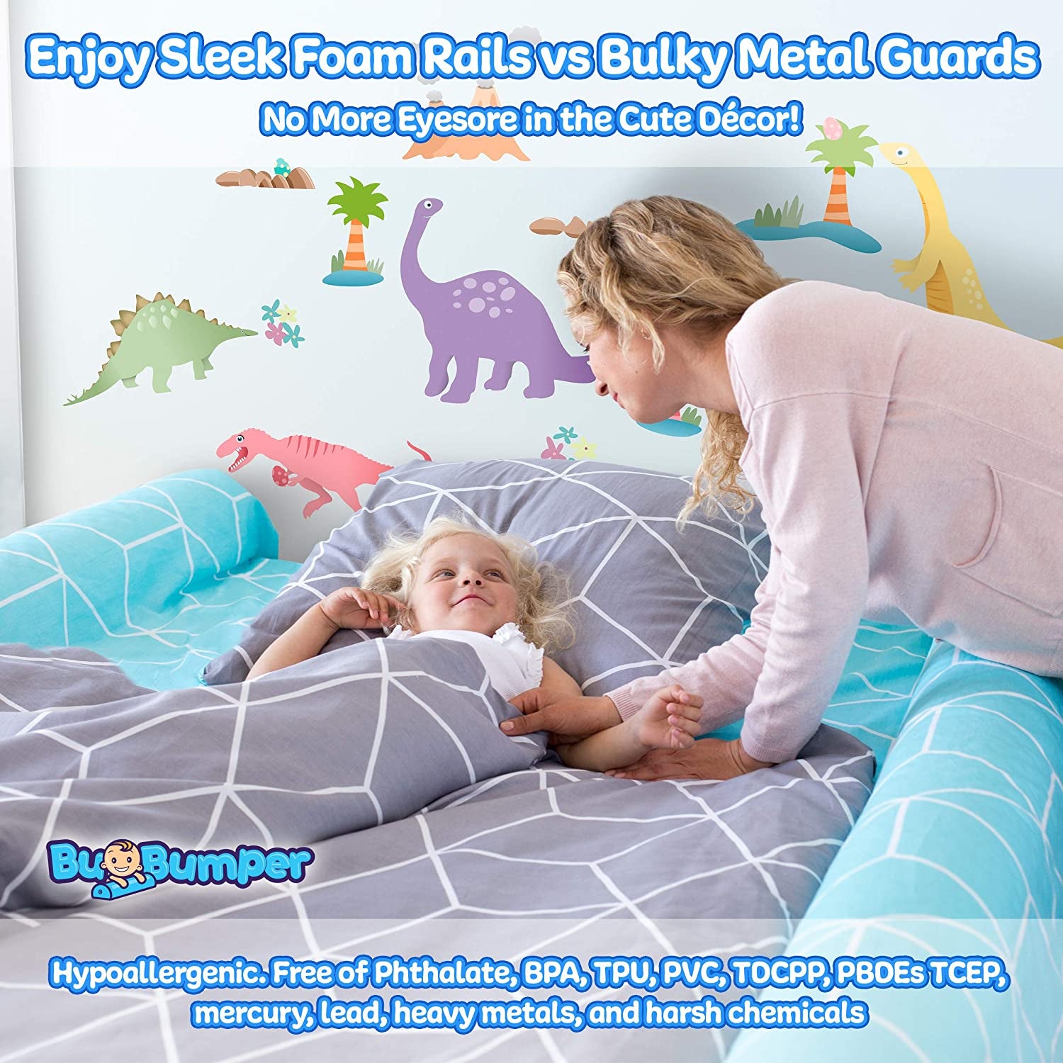 Foam bed 2024 rails for toddlers