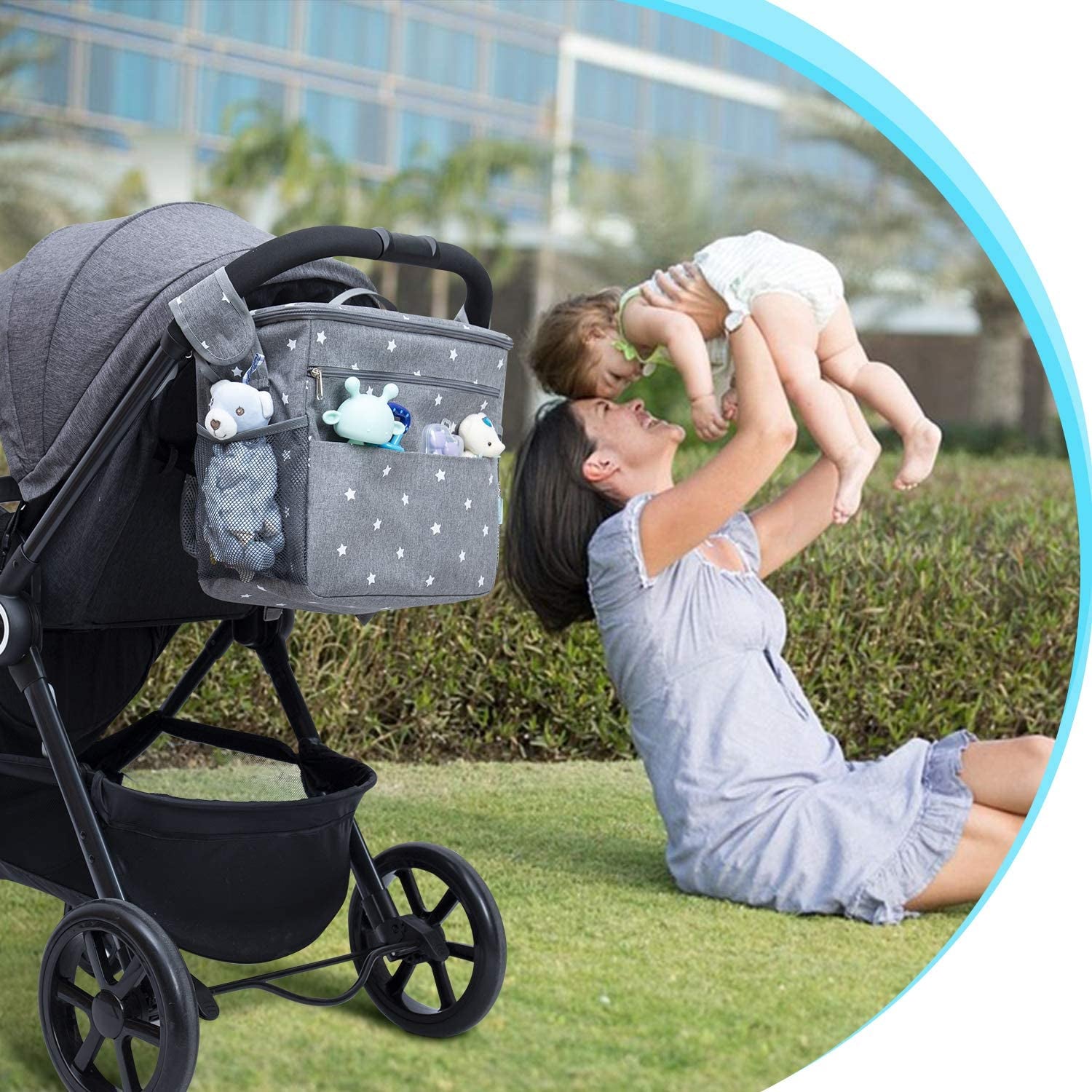 Waterproof Baby Stroller Organiser with Cup Holders ZUGATI